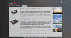 Desktop Screenshot of pegasus-actuators.com